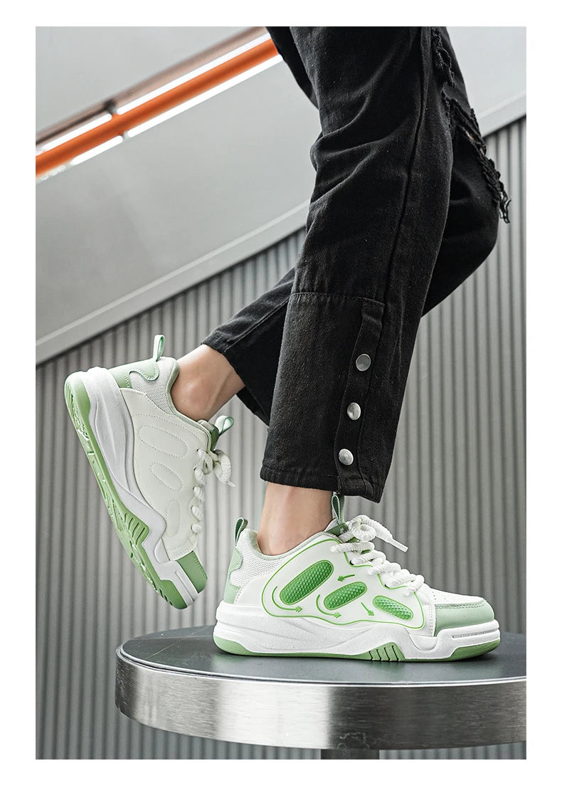 Sneakers for Men Vulcanized Shoes Personalized  Skateboard Trend Casual Street Running  Rebound Anti Slip Outdoor Running Shoes