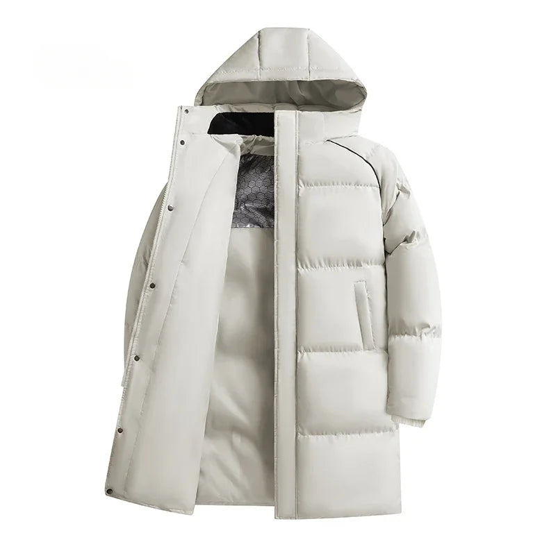 Winter Men's Warm Jacket Fashionable All-match Windproof Warm Down Cotton Coat Unisex Brand Thickened Hooded Parka Ski Clothes