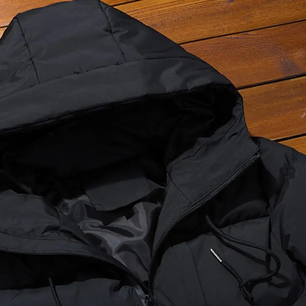 Fashion Parkas Men Winter Overcoat Thick Puffer Jacket Men Winter Coat Casual Jacket Warm Hooded Outwear Keep Warm Men Jacket