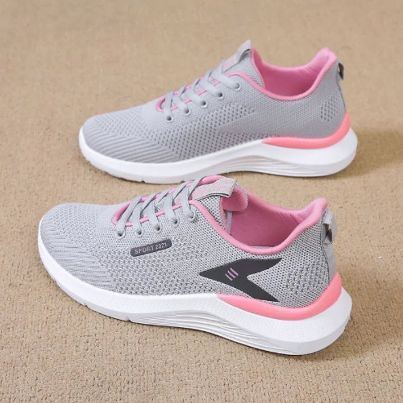 Women’s Lightweight Sports Running Shoes Spring Autumn Multifunctional Breathable Casual Sneakers for Daily Activewear