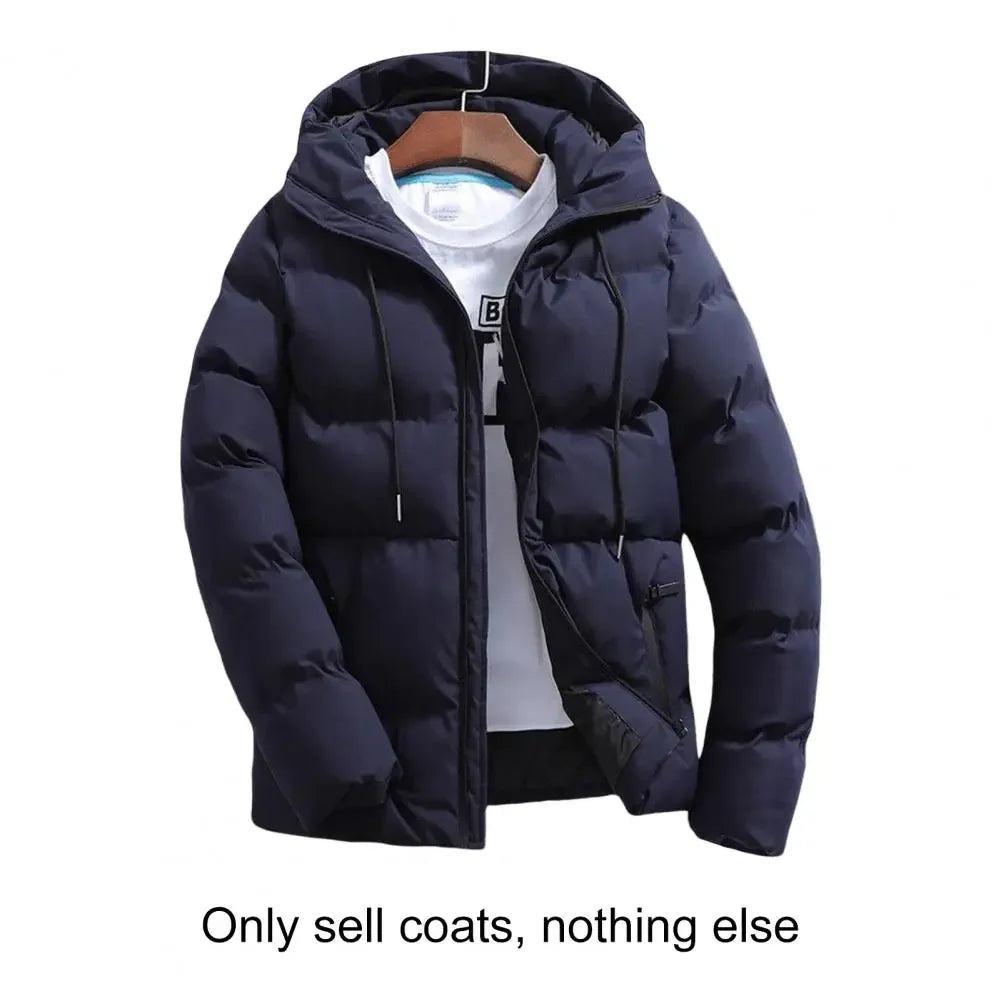 Fashion Parkas Men Winter Overcoat Thick Puffer Jacket Men Winter Coat Casual Jacket Warm Hooded Outwear Keep Warm Men Jacket