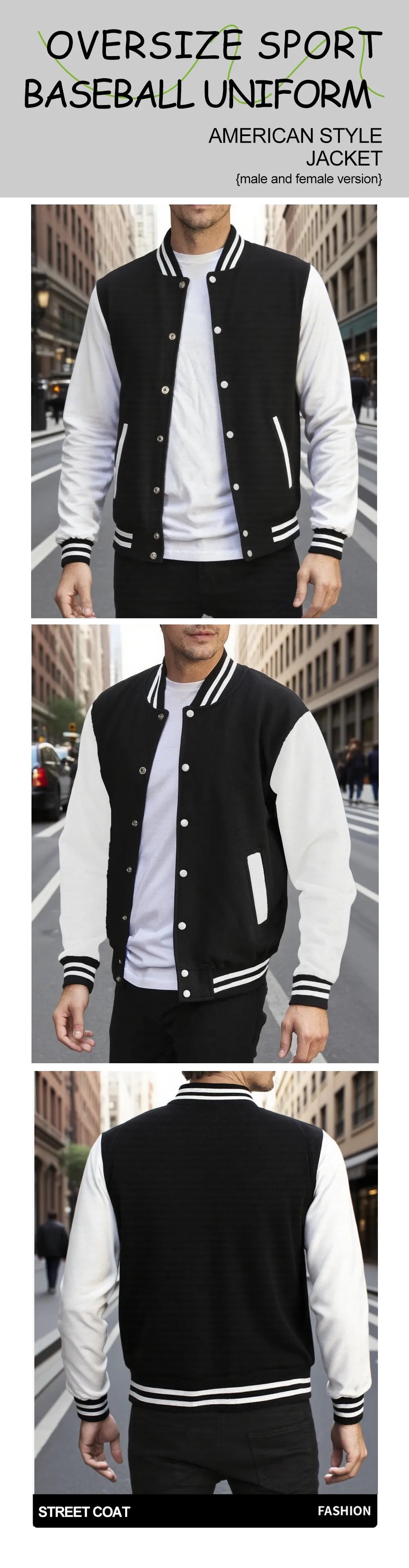 New York Land Of Dreams Capital Of Liberly Baseball Jersey Men Retro Soft Coat Trendy American Jackets Autumn Fleece Men Top