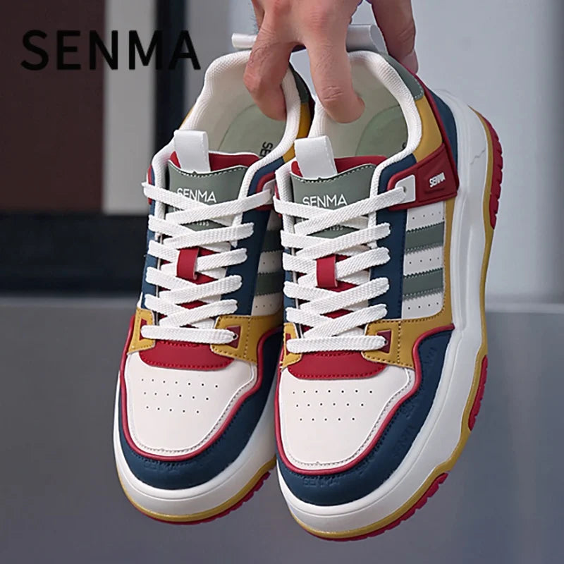 SENMA Men's Shoes 2025 Trendy Color Blocking Versatile Sports Shoes Luxury Men's Sneakers Tennis Shoes Men's Park Street Sneaker