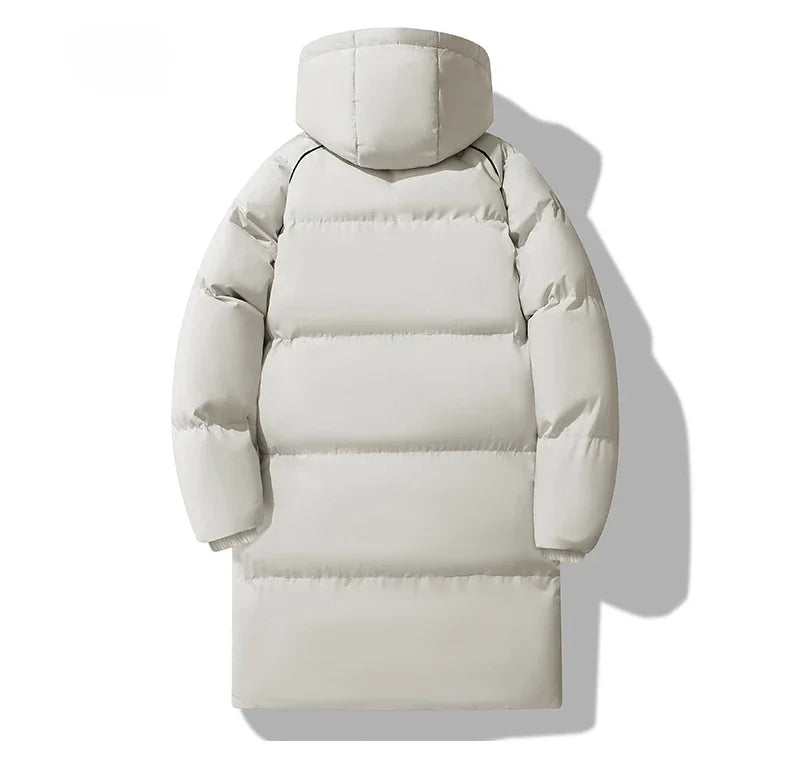 Winter Men's Warm Jacket Fashionable All-match Windproof Warm Down Cotton Coat Unisex Brand Thickened Hooded Parka Ski Clothes