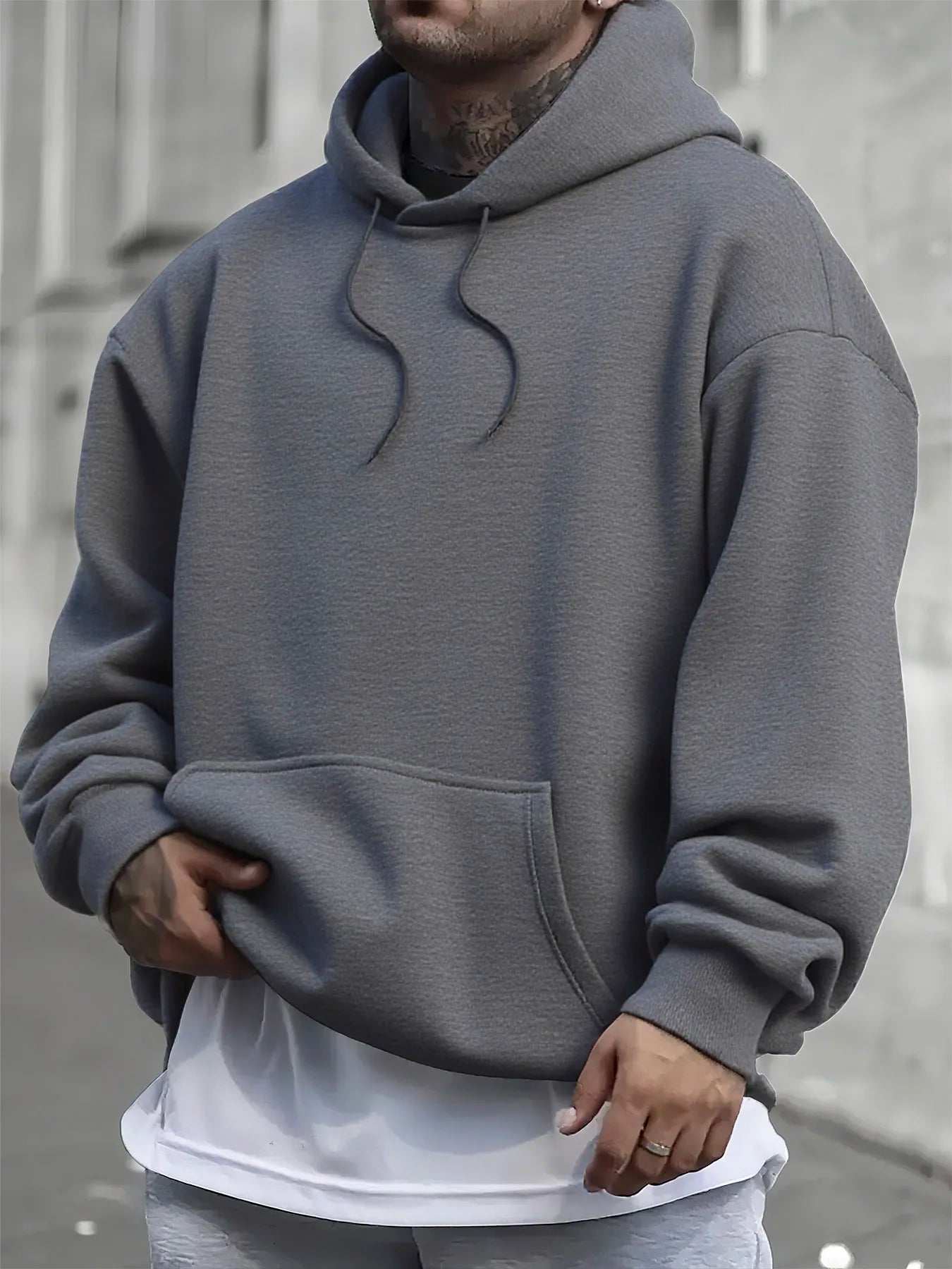 Hoodie for Men, Streetwear, Literary Text Print, Daisy Graphic Hoodies for Men, Suitable for Wearing in Spring, Autumn, and Winter