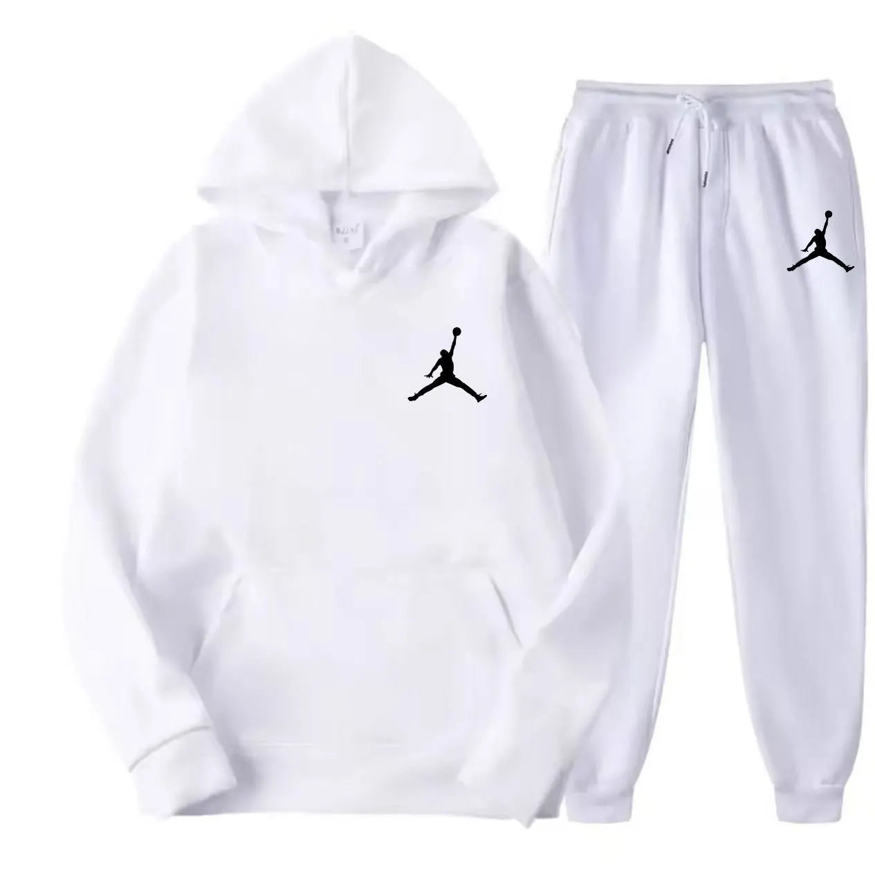 Fashion casual spring and autumn men's and women's hoodie + pants two-piece set a new outdoor basketball men's pullover set
