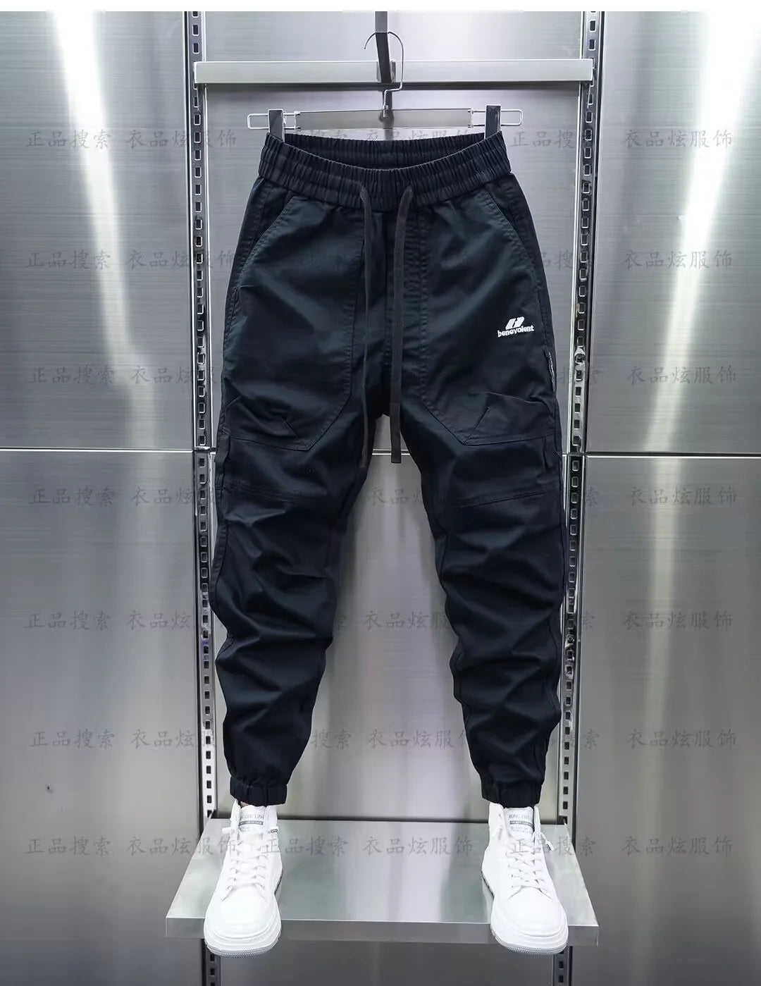 Multi-Pocket Cargo Pants Solid Color Casual Harem Pencil Trousers Outdoor Jogging Sweatpants Luxury Brand Men's Clothing