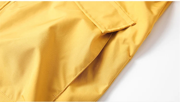 Men’s Hooded Outdoor Windbreaker Jacket Windproof Coats Warm Tactical Coat with Multi Pockets for Hiking Camping Travel Autumn