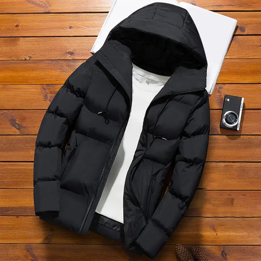 Fashion Parkas Men Winter Overcoat Thick Puffer Jacket Men Winter Coat Casual Jacket Warm Hooded Outwear Keep Warm Men Jacket