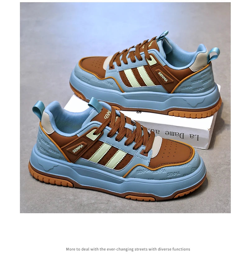 SENMA Men's Shoes 2025 Trendy Color Blocking Versatile Sports Shoes Luxury Men's Sneakers Tennis Shoes Men's Park Street Sneaker