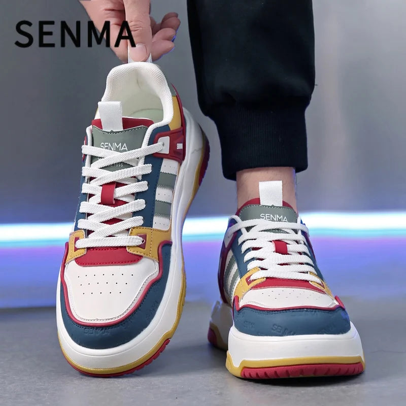 SENMA Men's Shoes 2025 Trendy Color Blocking Versatile Sports Shoes Luxury Men's Sneakers Tennis Shoes Men's Park Street Sneaker