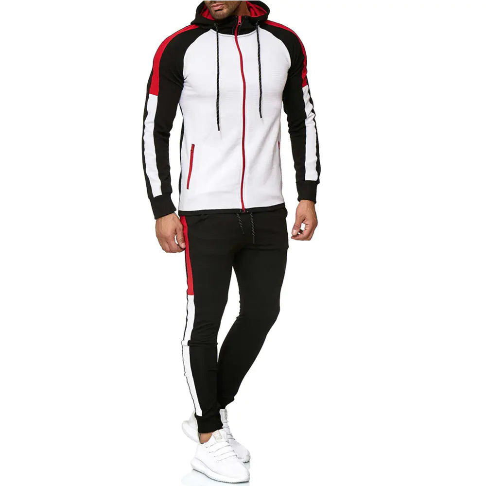 Men's Casual Sports Tracksuit - Stylish Striped Design