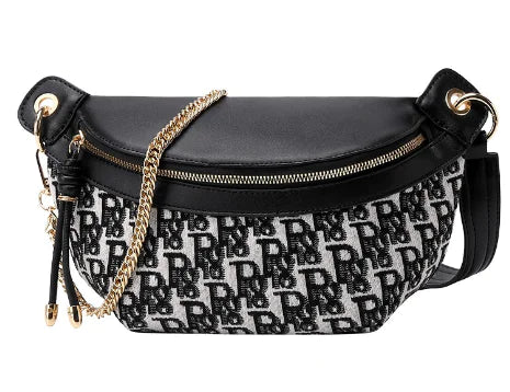 Trendy Printed Women's Crossbody Bag with Wide Strap