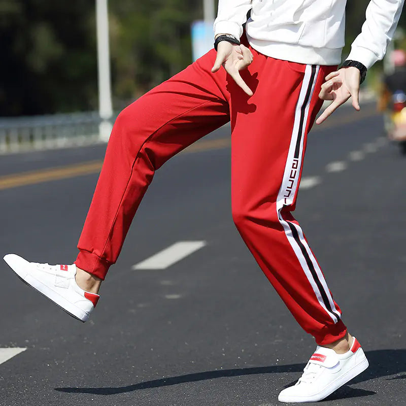 Color Block Lettered Harem Jogger Pants