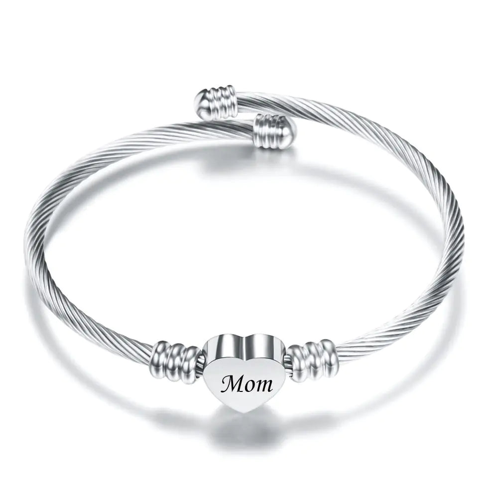 Stainless Steel Braided Mother’s Day Bracelets for Mom