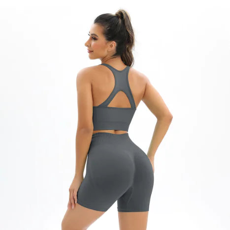High-Waisted Hip Lift Sports Shorts for Fitness