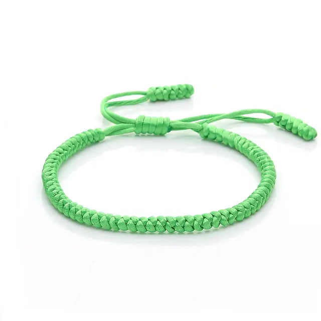 Multi-Color Hand-Woven Lucky Knot Couple Bracelet