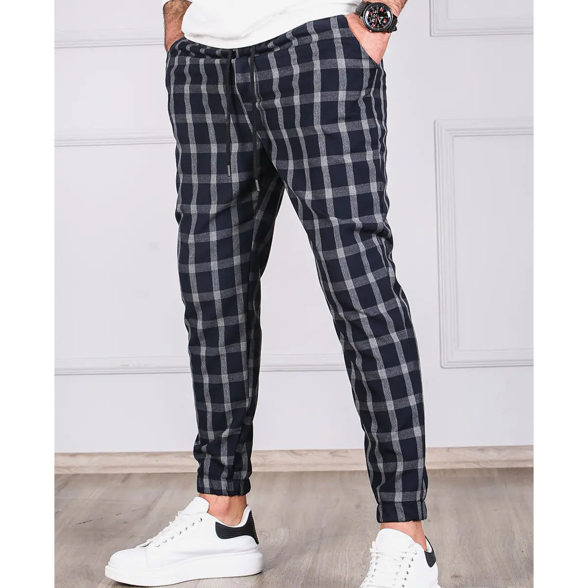 New Stripe Jogger Pants with Drawstring for Export