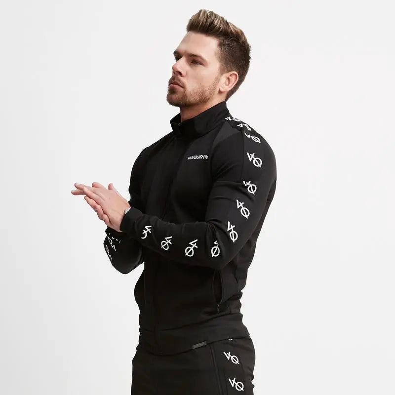 Muscle Fitness Men's Printed Tracksuit for Fall/Winter