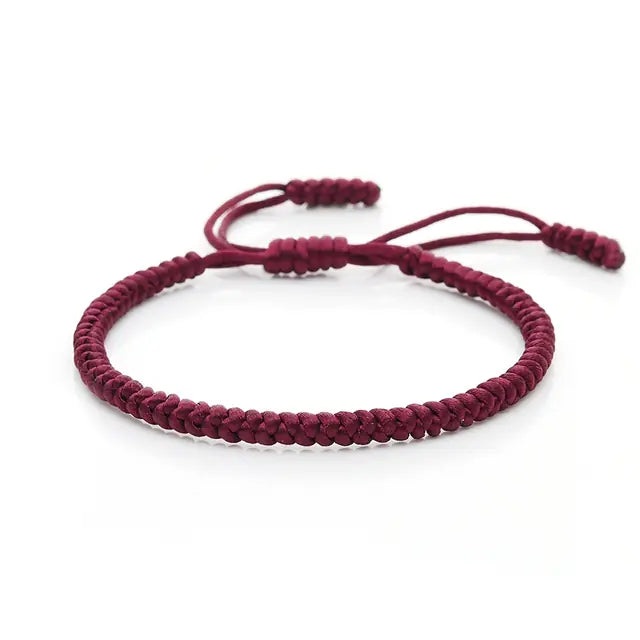 Multi-Color Hand-Woven Lucky Knot Couple Bracelet